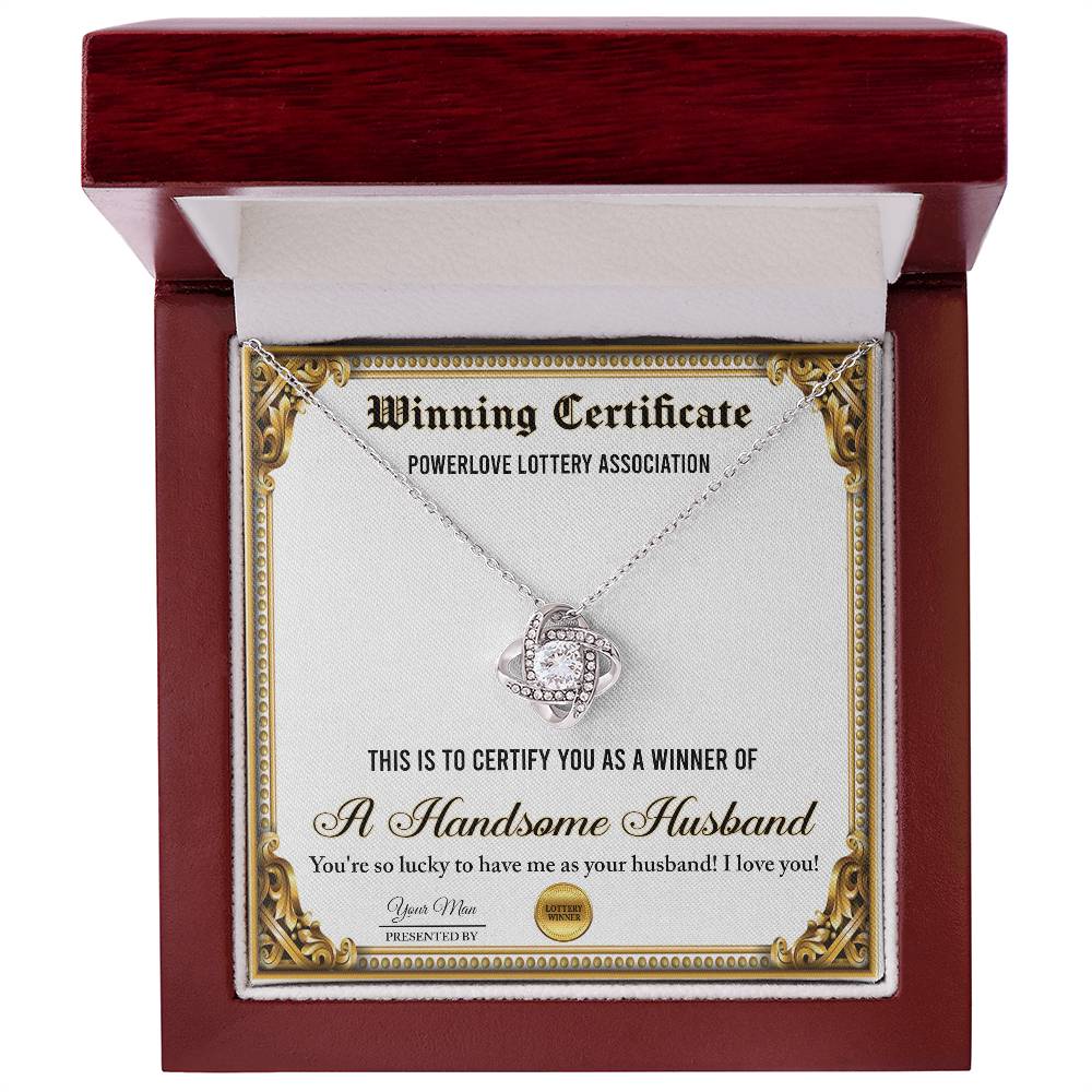 Necklace Gift For Wife - Winning Certificate