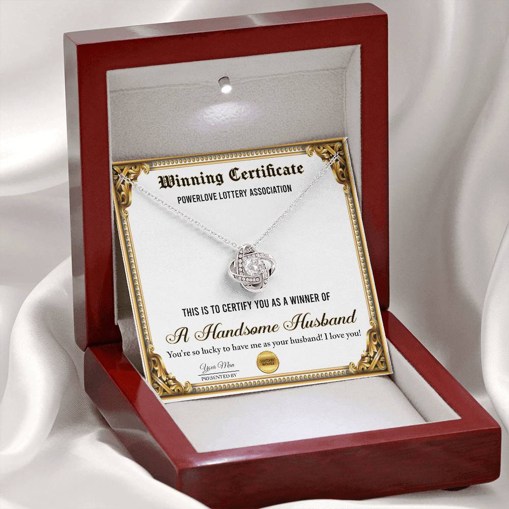 Necklace Gift For Wife - Winning Certificate