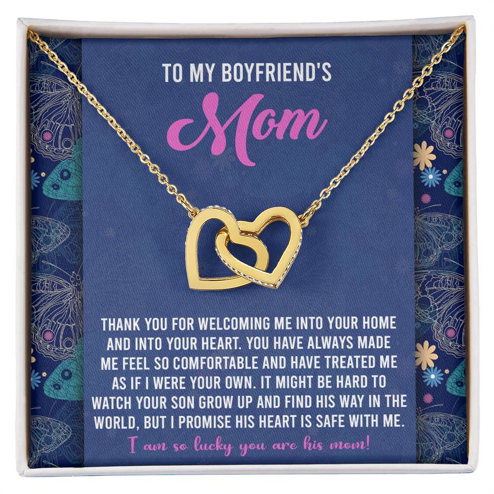 Necklace Gift For Boyfriend's Mom - Safe With Me