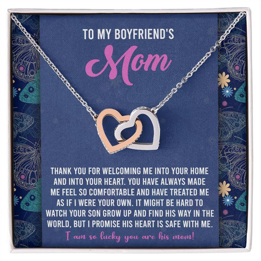 Necklace Gift For Boyfriend's Mom - Safe With Me