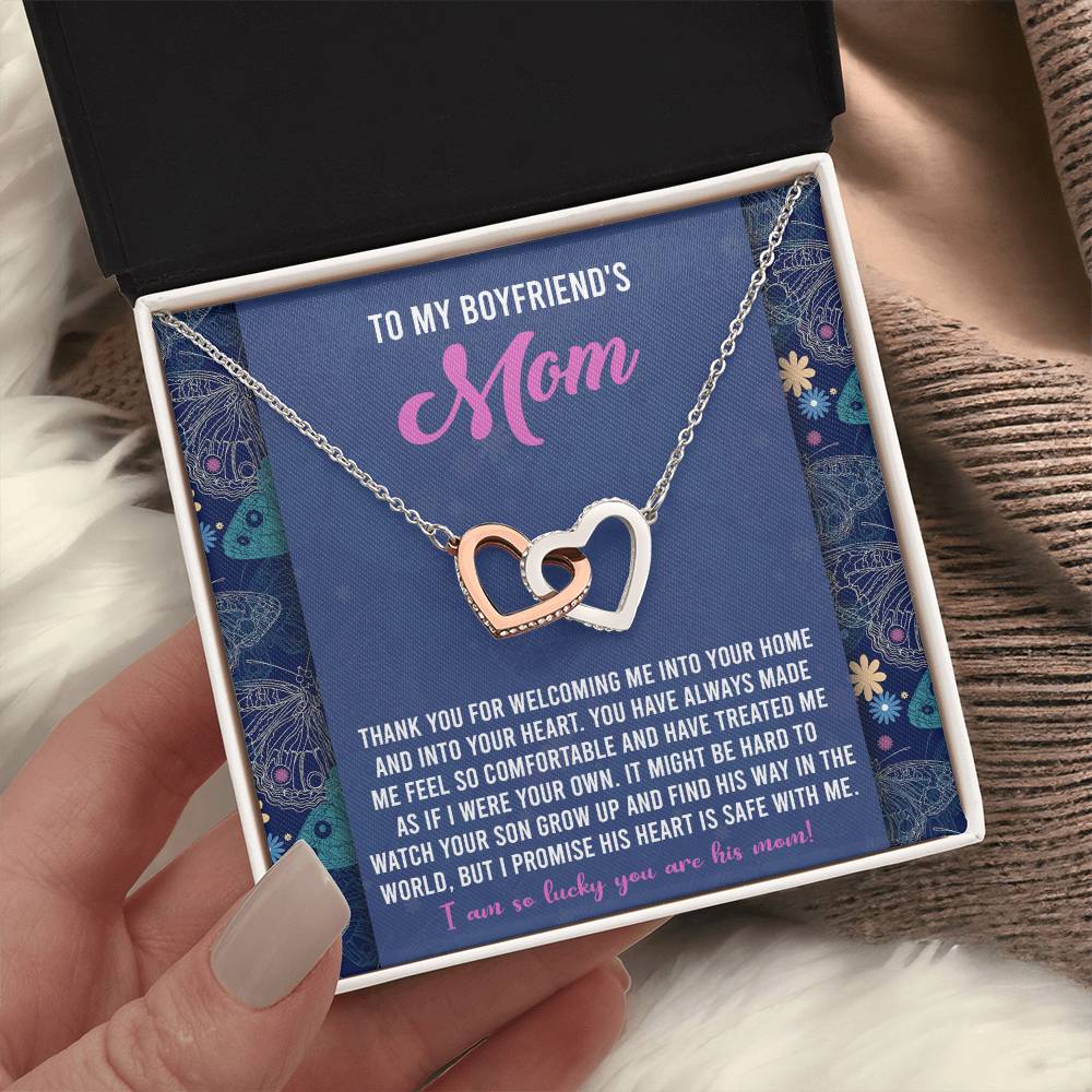 Necklace Gift For Boyfriend's Mom - Safe With Me