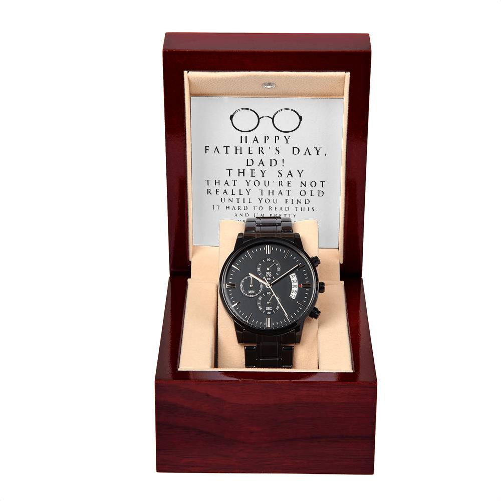 Metal Watch Gift For Dad - Hard To Read