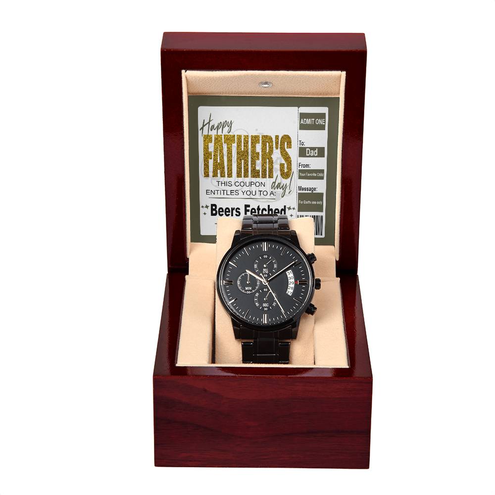 Metal Watch Gift For Dad - Beers Fetched