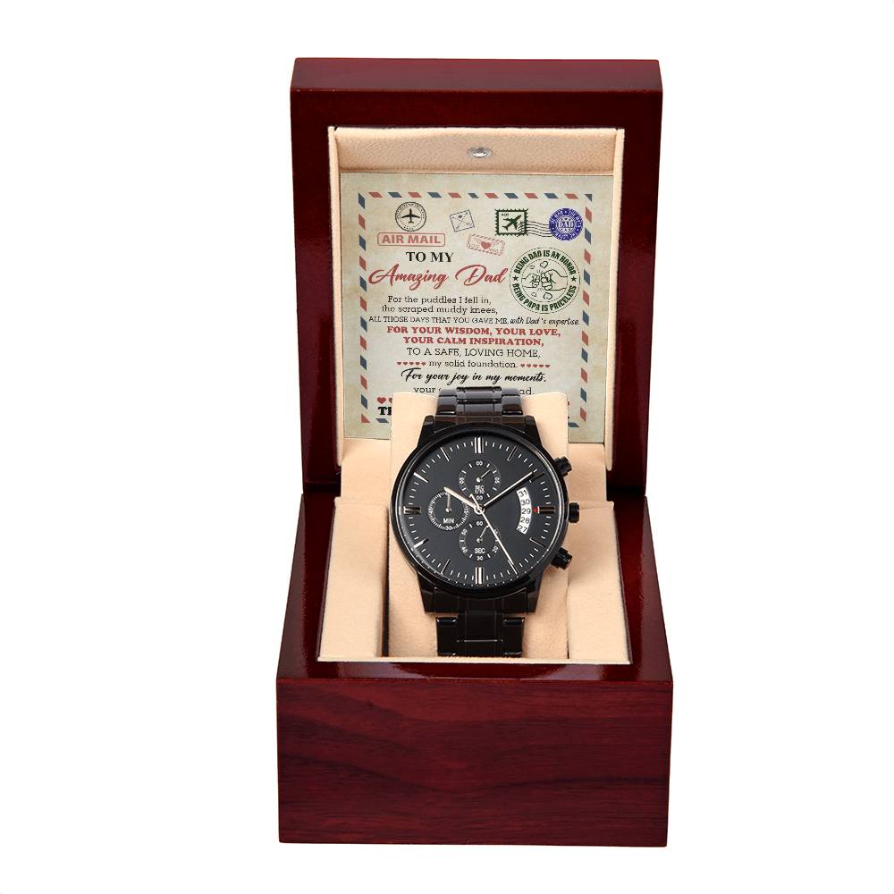 Metal Watch Gift For Dad - The Luckiest Child