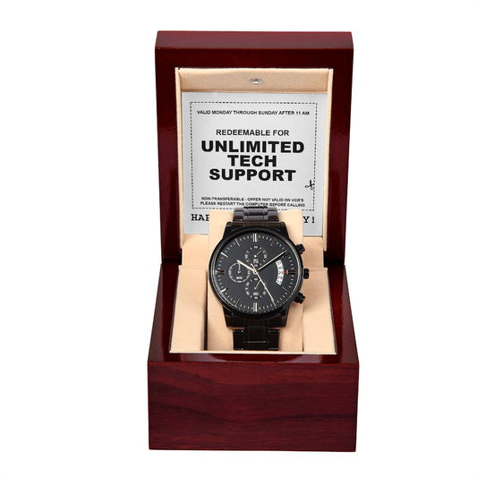 Metal Watch Gift For Dad - Unlimited Tech Support