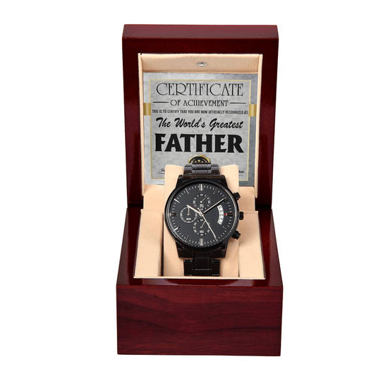 Metal Watch Gift For Dad - World's Greatest Father