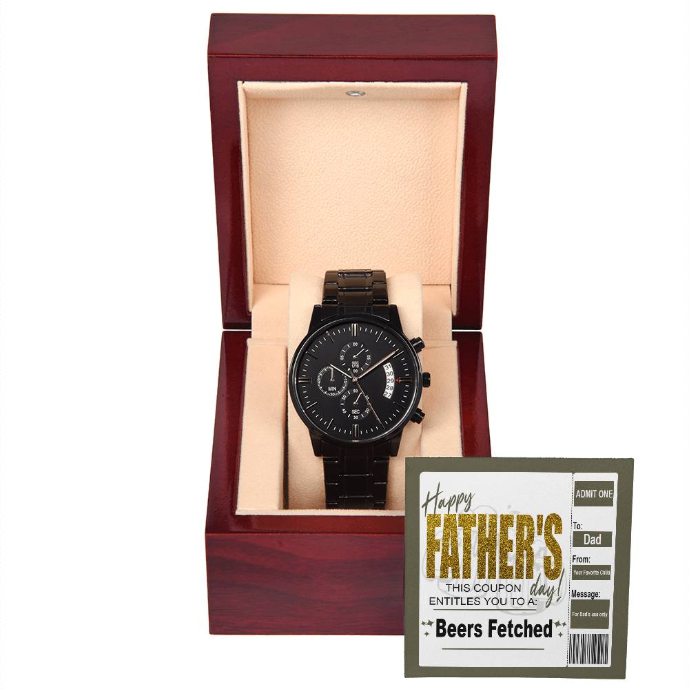 Metal Watch Gift For Dad - Beers Fetched