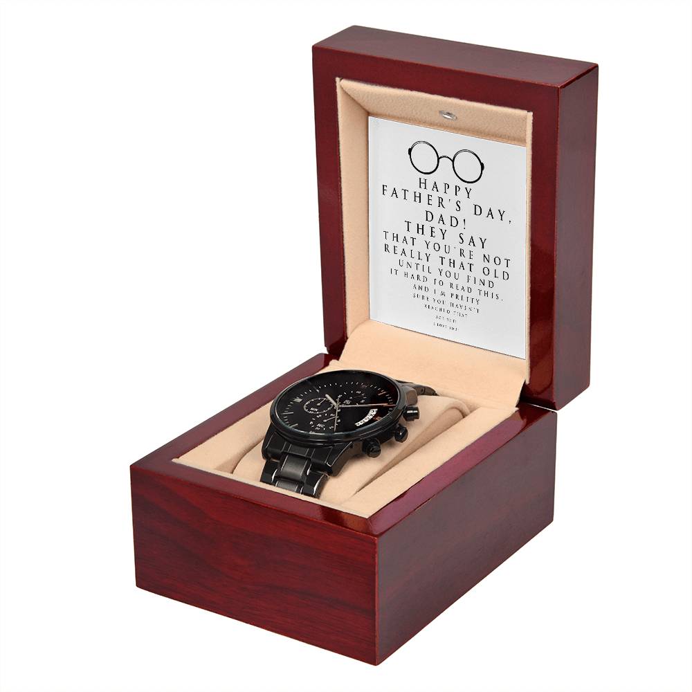 Metal Watch Gift For Dad - Hard To Read