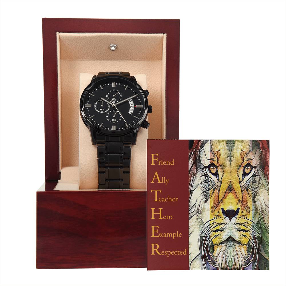 Metal Watch Gift For Dad - F. A. T. H. E. R.