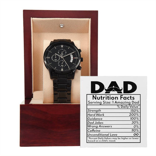 Metal Watch Gift For Dad - Nutrition Facts