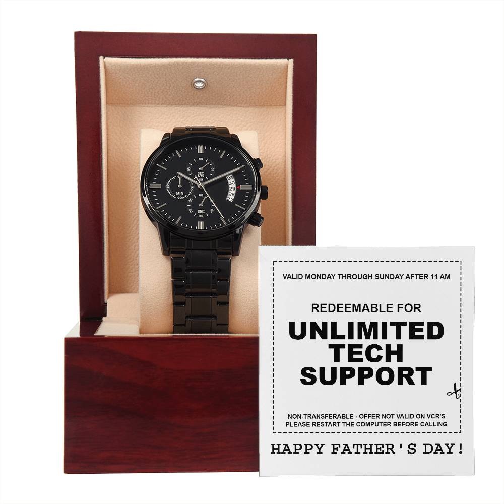 Metal Watch Gift For Dad - Unlimited Tech Support