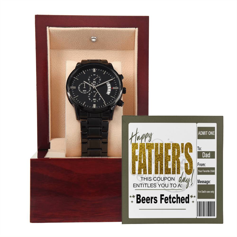 Metal Watch Gift For Dad - Beers Fetched