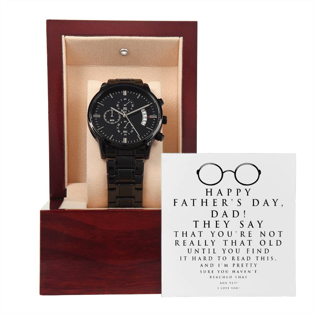 Metal Watch Gift For Dad - Hard To Read