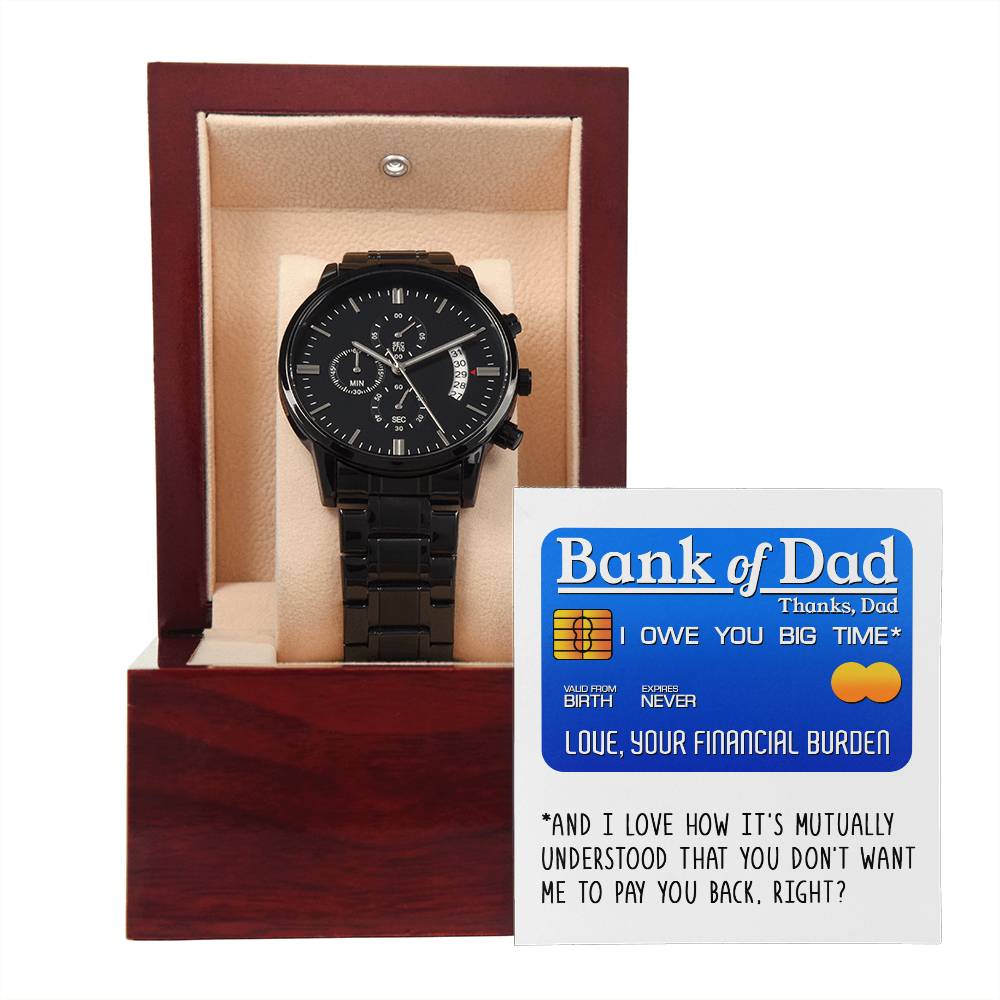 Metal Watch Gift For Dad - Bank of Dad