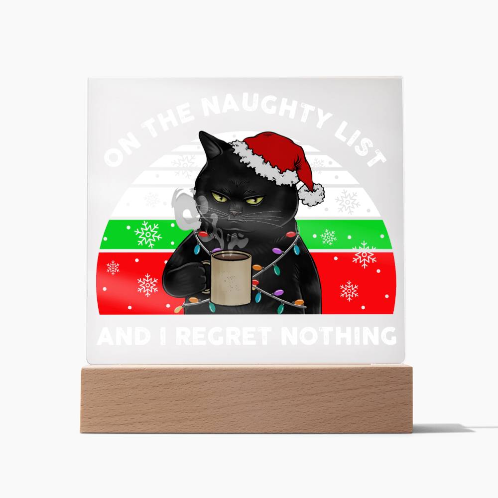 Cat Mom Christmas Acrylic Gift - Naughty List