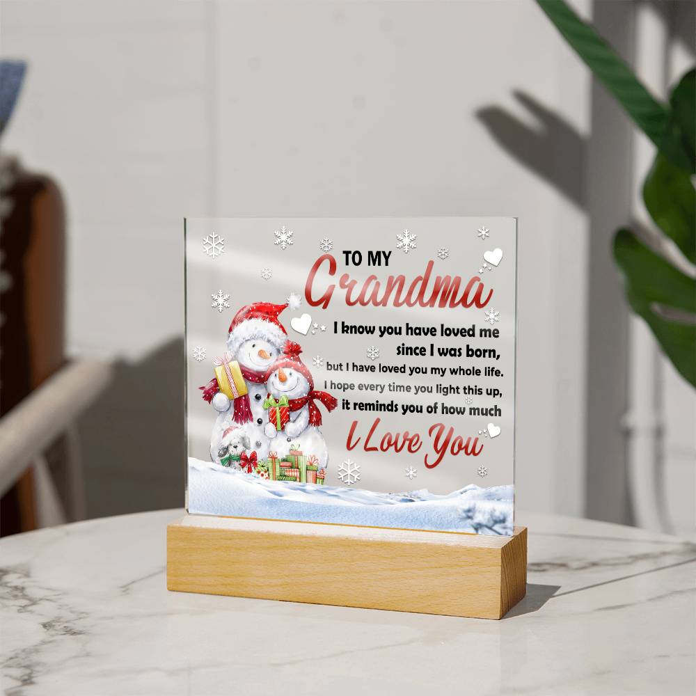 Holiday Acrylic Plaque Gift For Grandma - My Whole Life