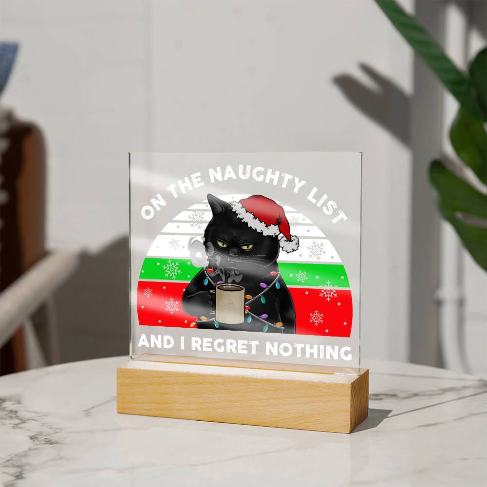 Cat Mom Christmas Acrylic Gift - Naughty List