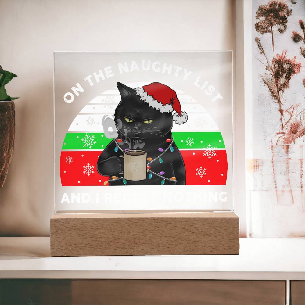 Cat Mom Christmas Acrylic Gift - Naughty List