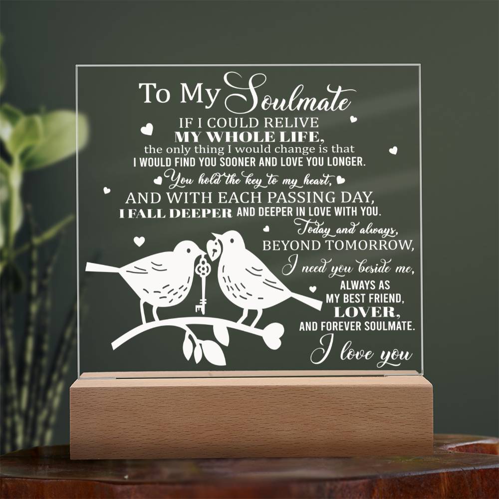 Valentine's Day Acrylic Plaque Gift - Soulmate Hold The Key