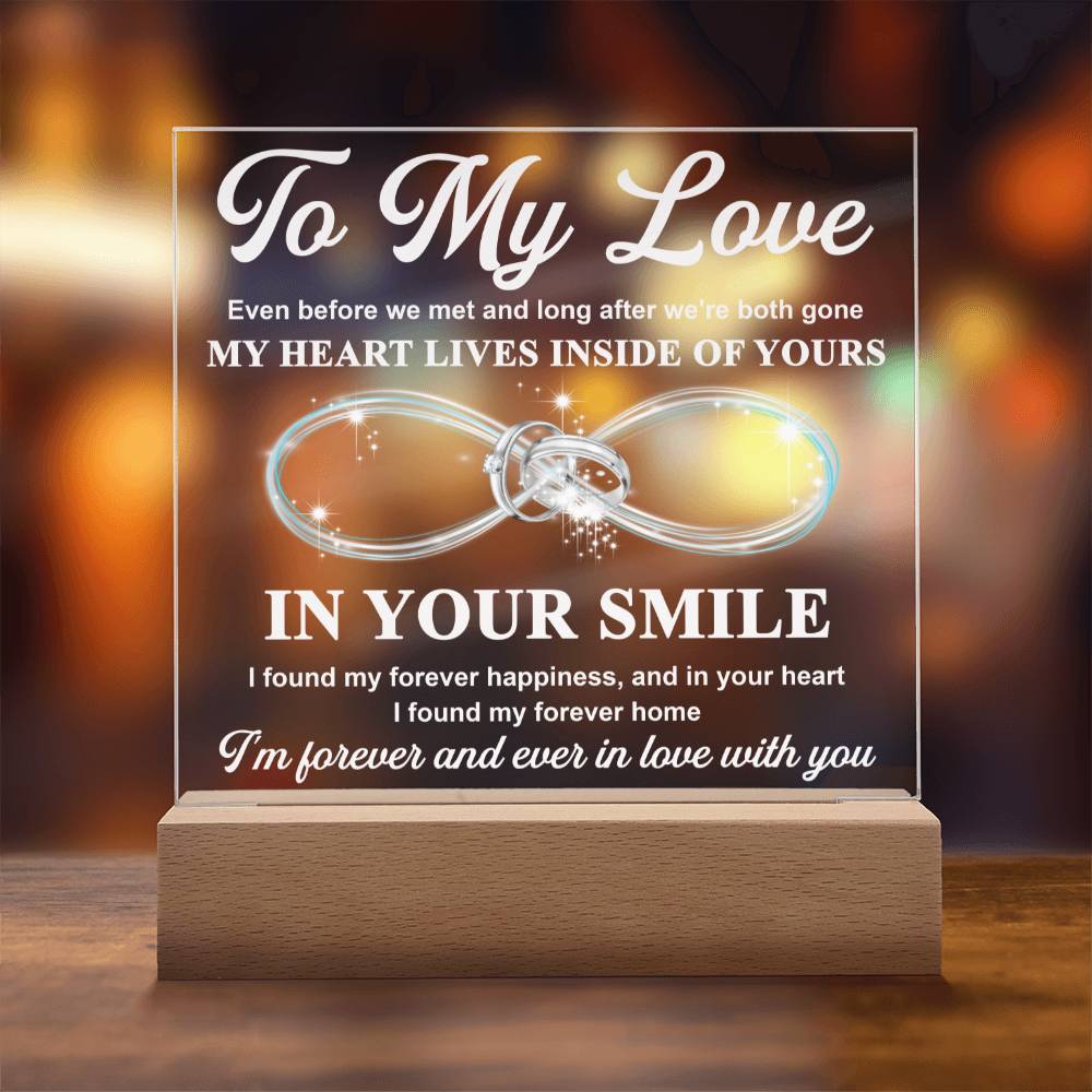 Valentine's Day Gift - Acrylic Plaque - My Love Forever Home