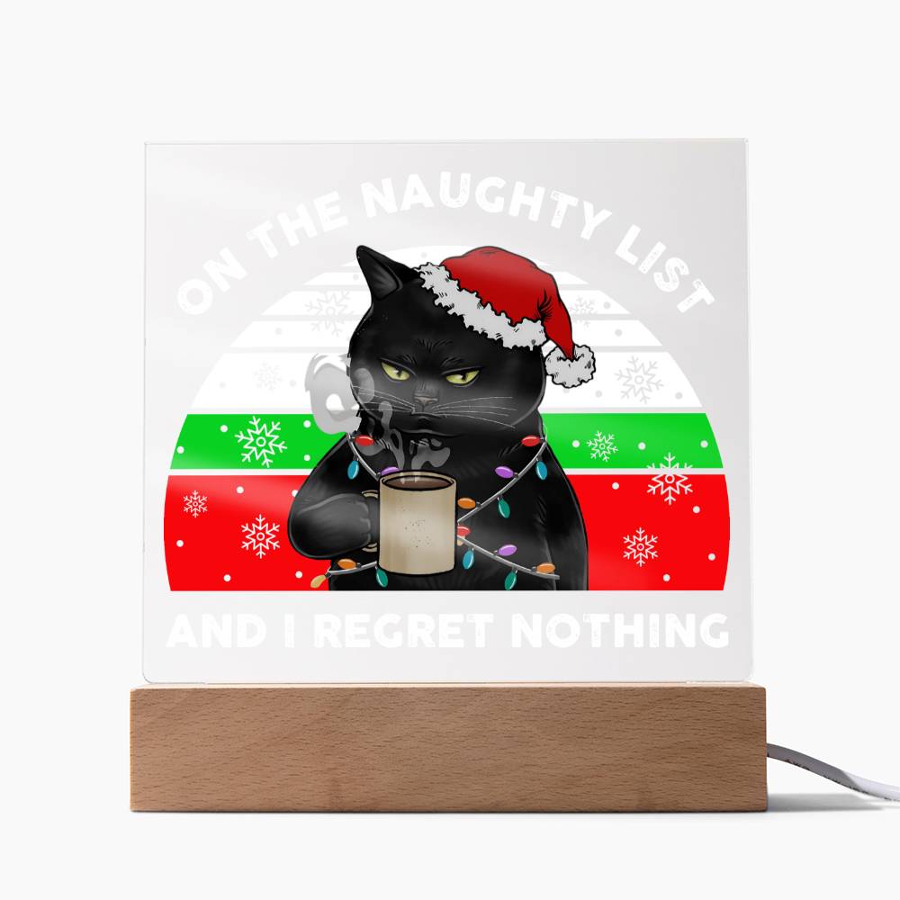 Cat Mom Christmas Acrylic Gift - Naughty List