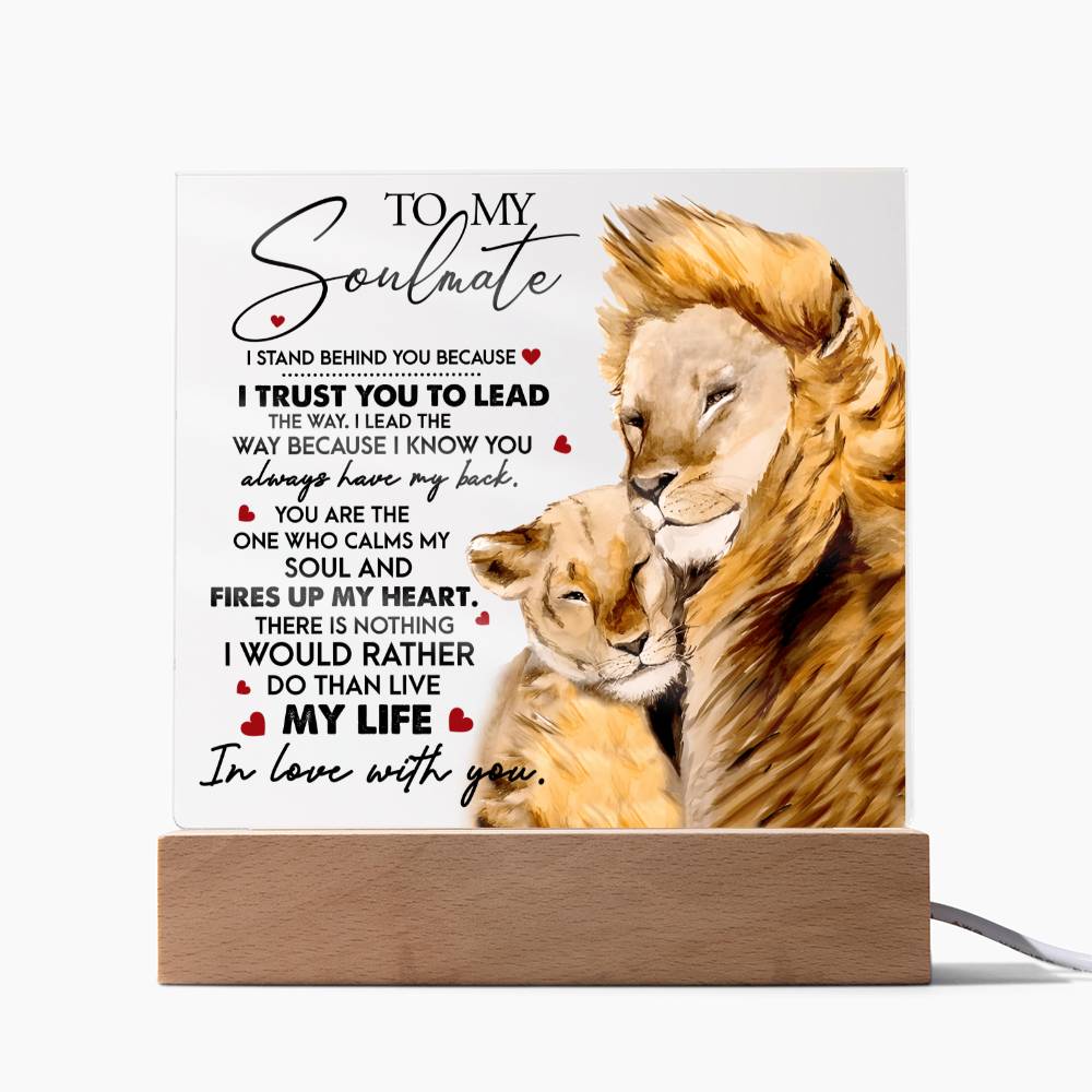 Valentine's Day Acrylic Plaque Gift - Soulmate I Trust You