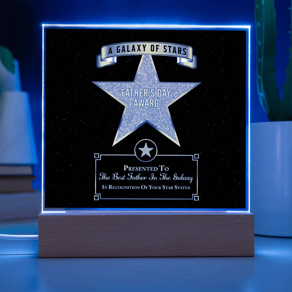 Acrylic Plaque Gift For Dad - Galaxy of Stars