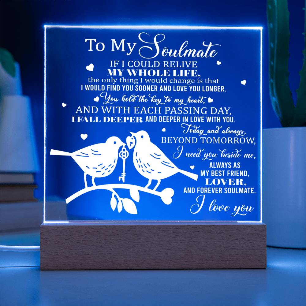 Valentine's Day Acrylic Plaque Gift - Soulmate Hold The Key