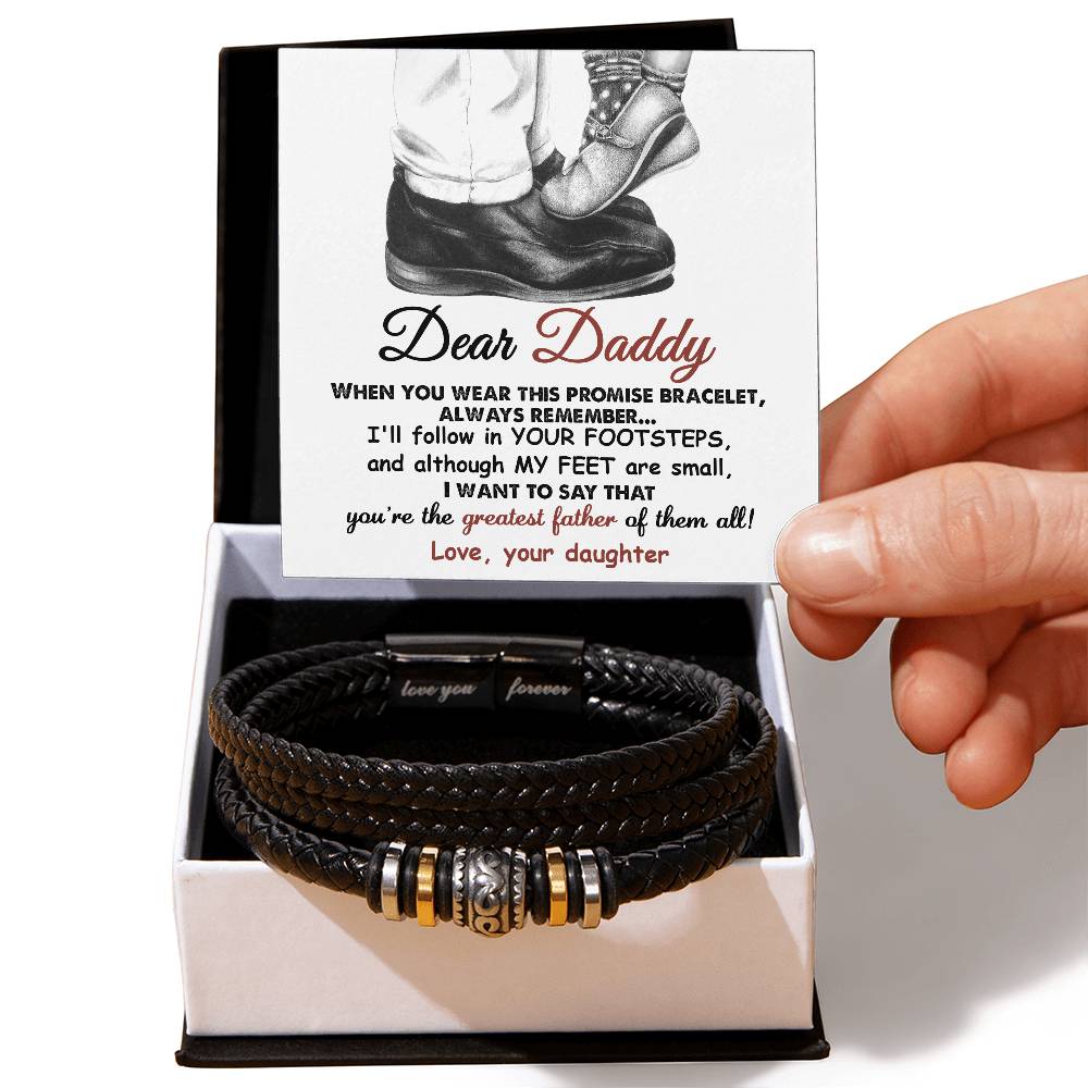 Bracelet Gift For Dad From Daughter - Promise Bracelet