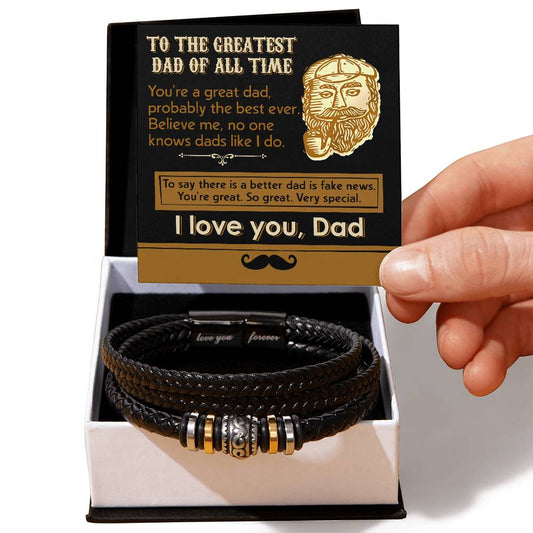 Bracelet Gift For Dad - The Best Ever