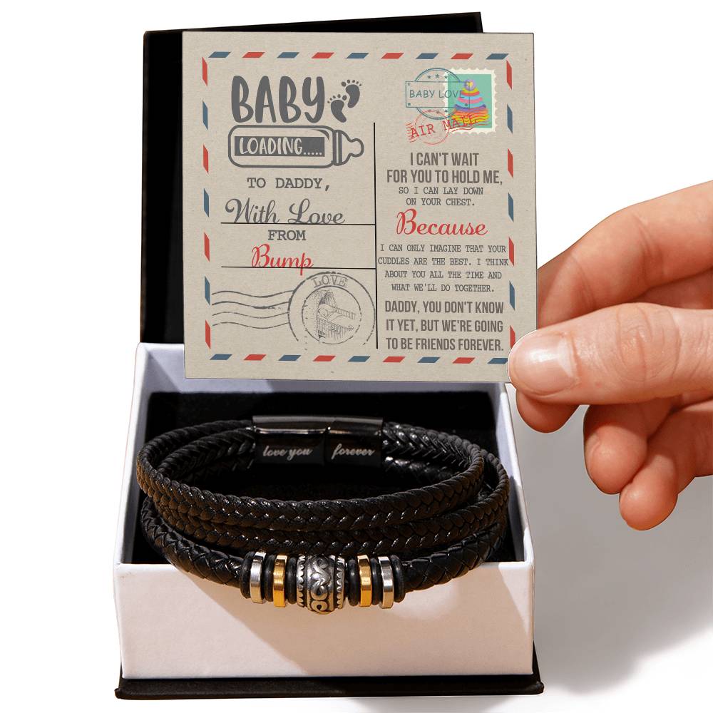 Bracelet Gift For Daddy-To-Be - On Your Chest