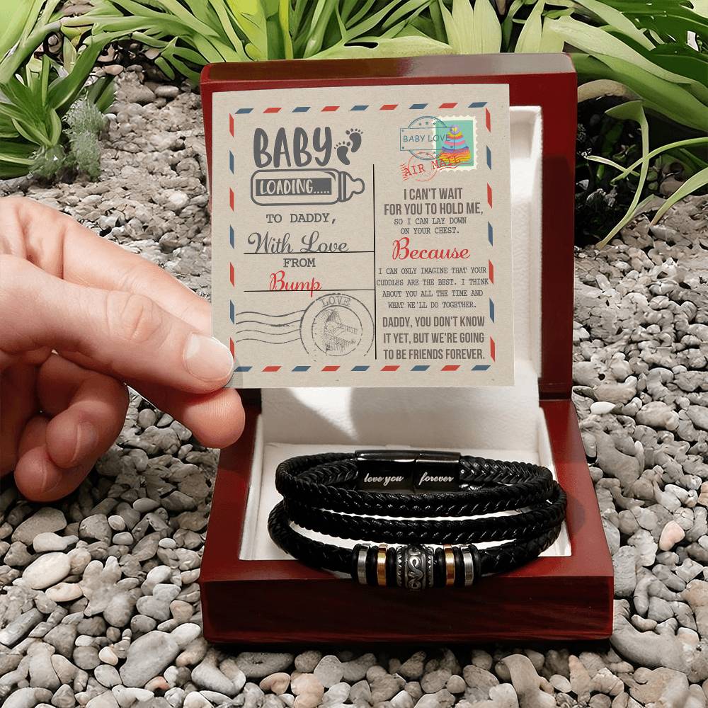 Bracelet Gift For Daddy-To-Be - On Your Chest