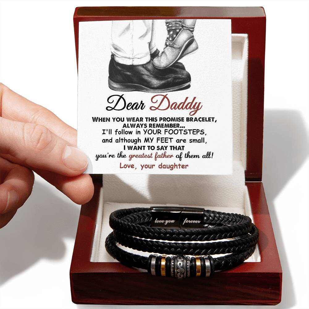 Bracelet Gift For Dad From Daughter - Promise Bracelet