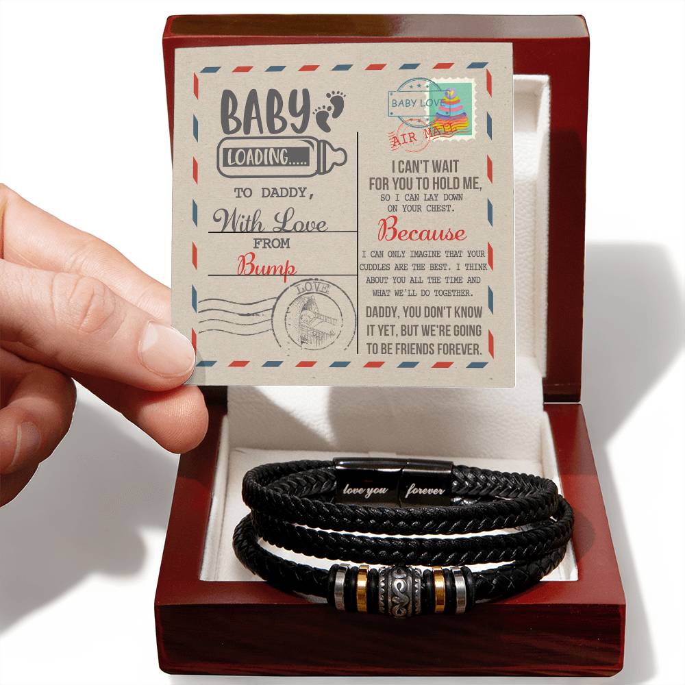 Bracelet Gift For Daddy-To-Be - On Your Chest