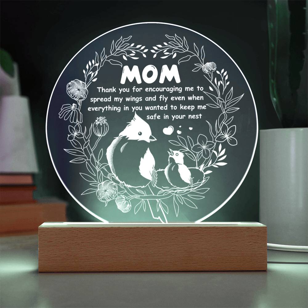 Acrylic Circle Gift For Mom - Keep Me Safe