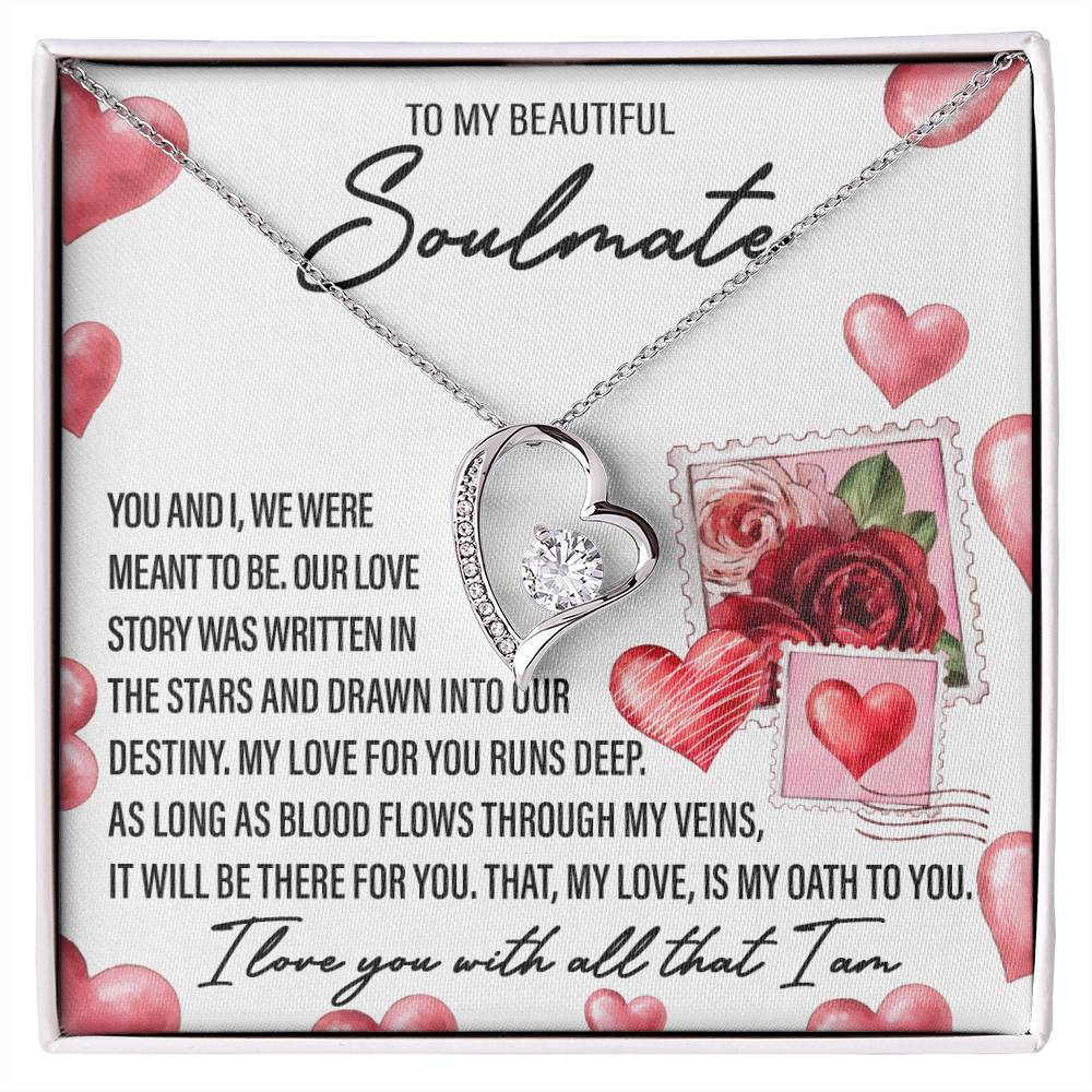 Valentine's Day Necklace Gift - Soulmate Meant To Be