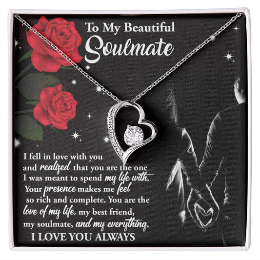 Valentine's Day Necklace Gift - Soulmate Spend My Life
