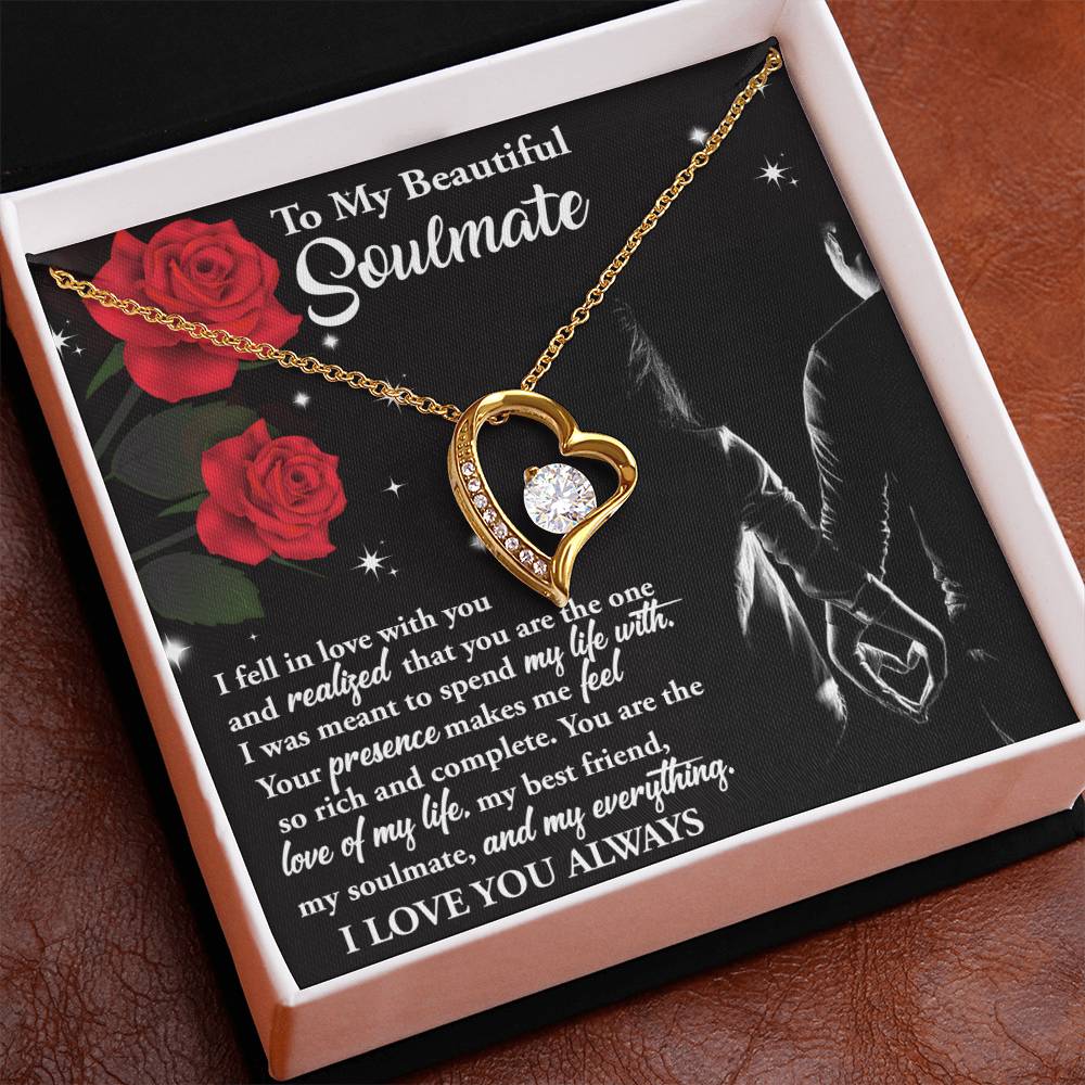 Valentine's Day Necklace Gift - Soulmate Spend My Life