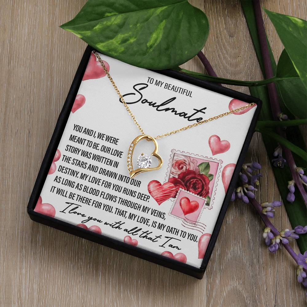 Valentine's Day Necklace Gift - Soulmate Meant To Be