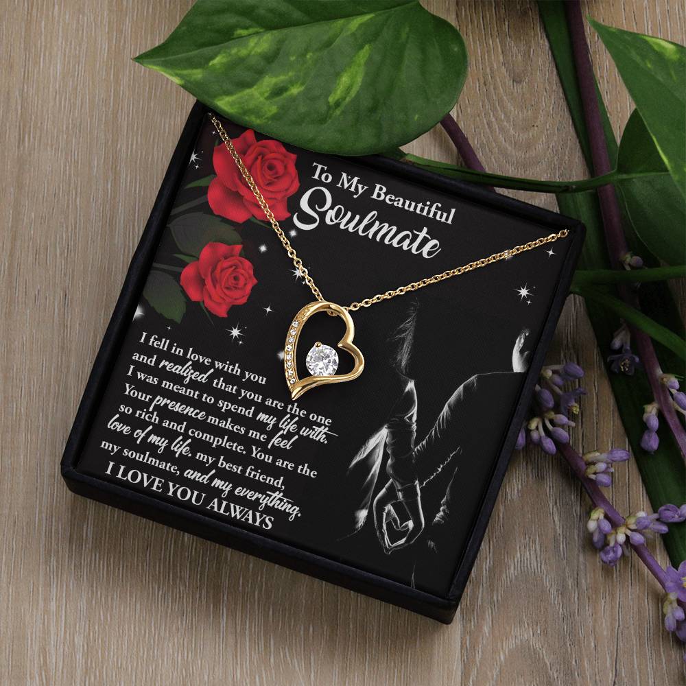 Valentine's Day Necklace Gift - Soulmate Spend My Life