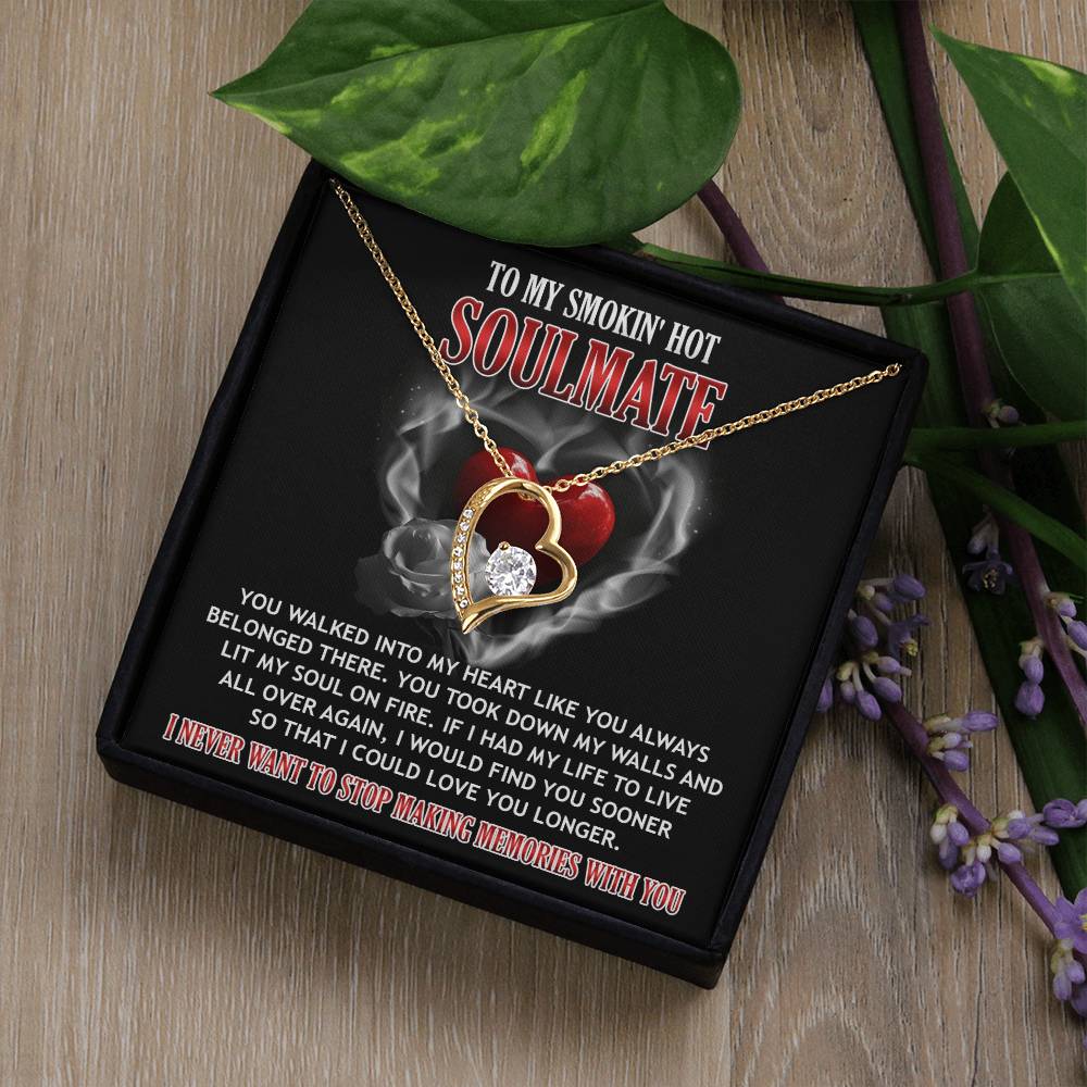 Valentine's Day Necklace Gift - Soulmate On Fire