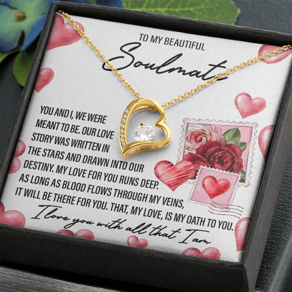 Valentine's Day Necklace Gift - Soulmate Meant To Be