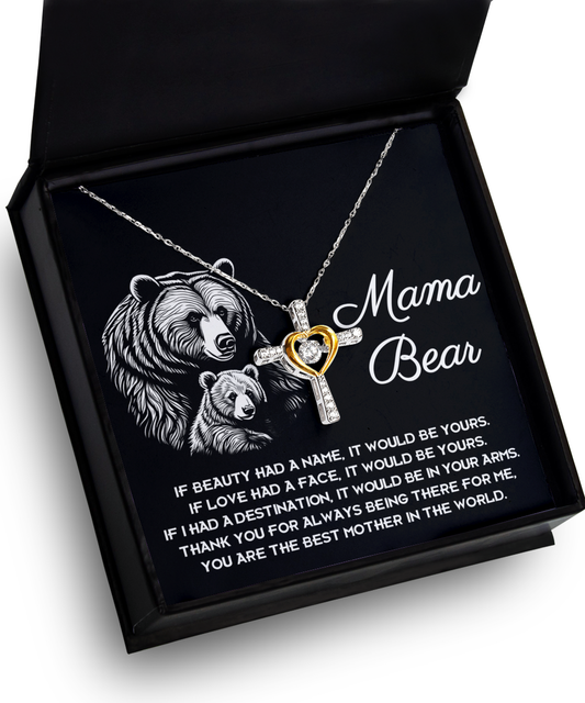 Necklace Gift For Mom - Mama Bear In Your Arms