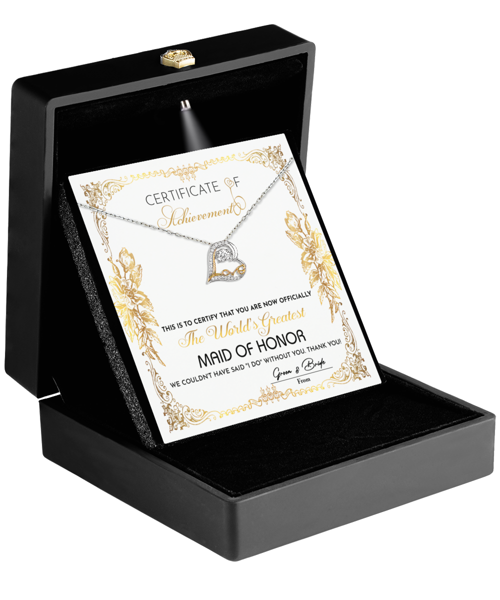 Wedding Gift For Maid Of Honor - Certificate of Achievement