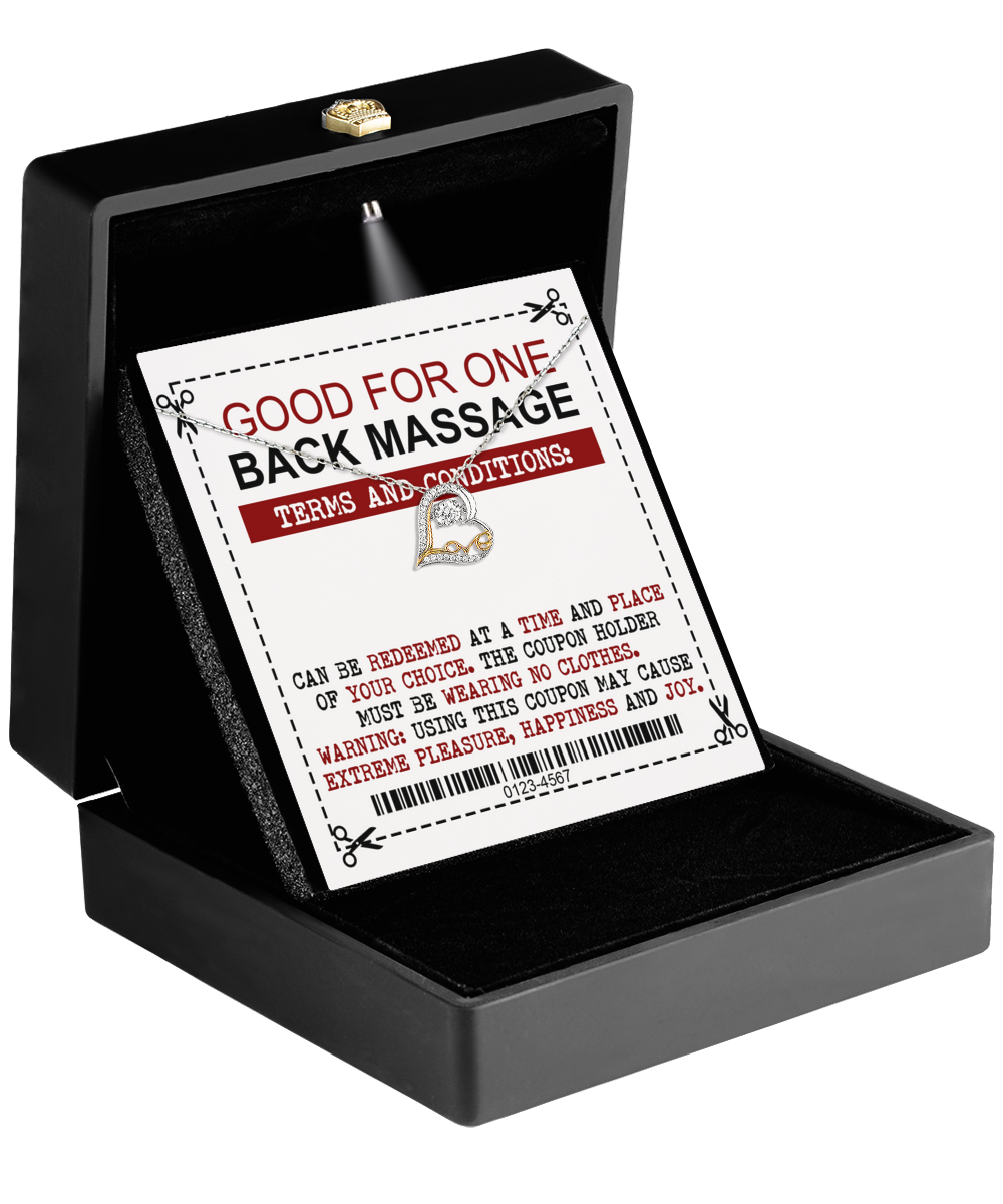 Necklace Gift For Wife - Back Massage Coupon