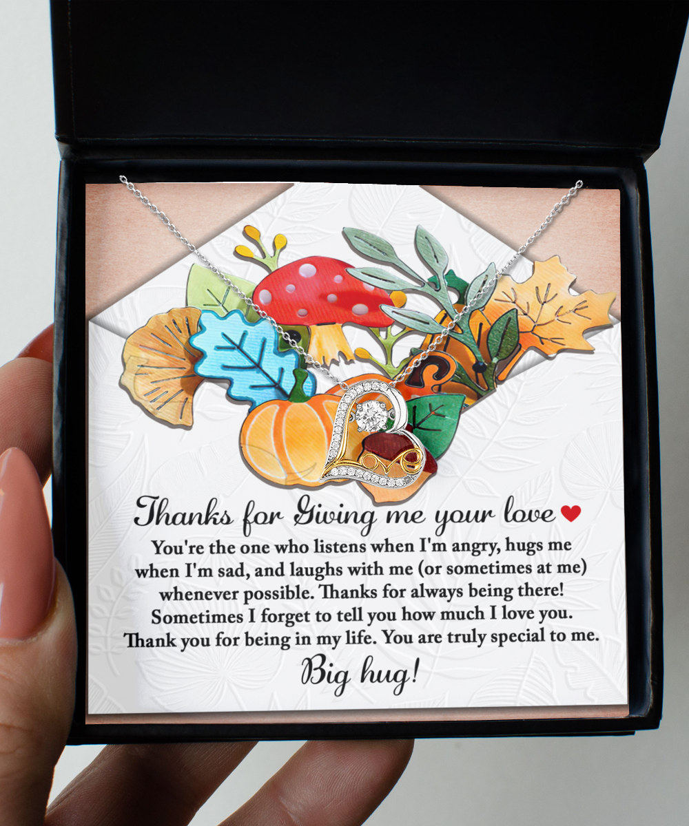 Thanksgiving Necklace Gift - A Big Hug