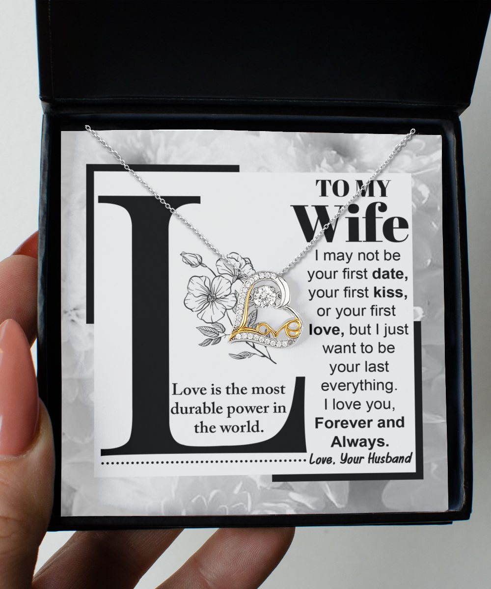 Necklace Gift For Wife - Love Is