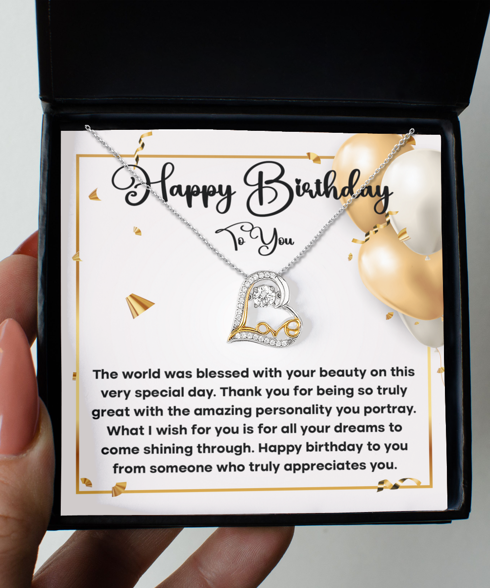 Necklace Birthday Gift - Happy Birthday To You